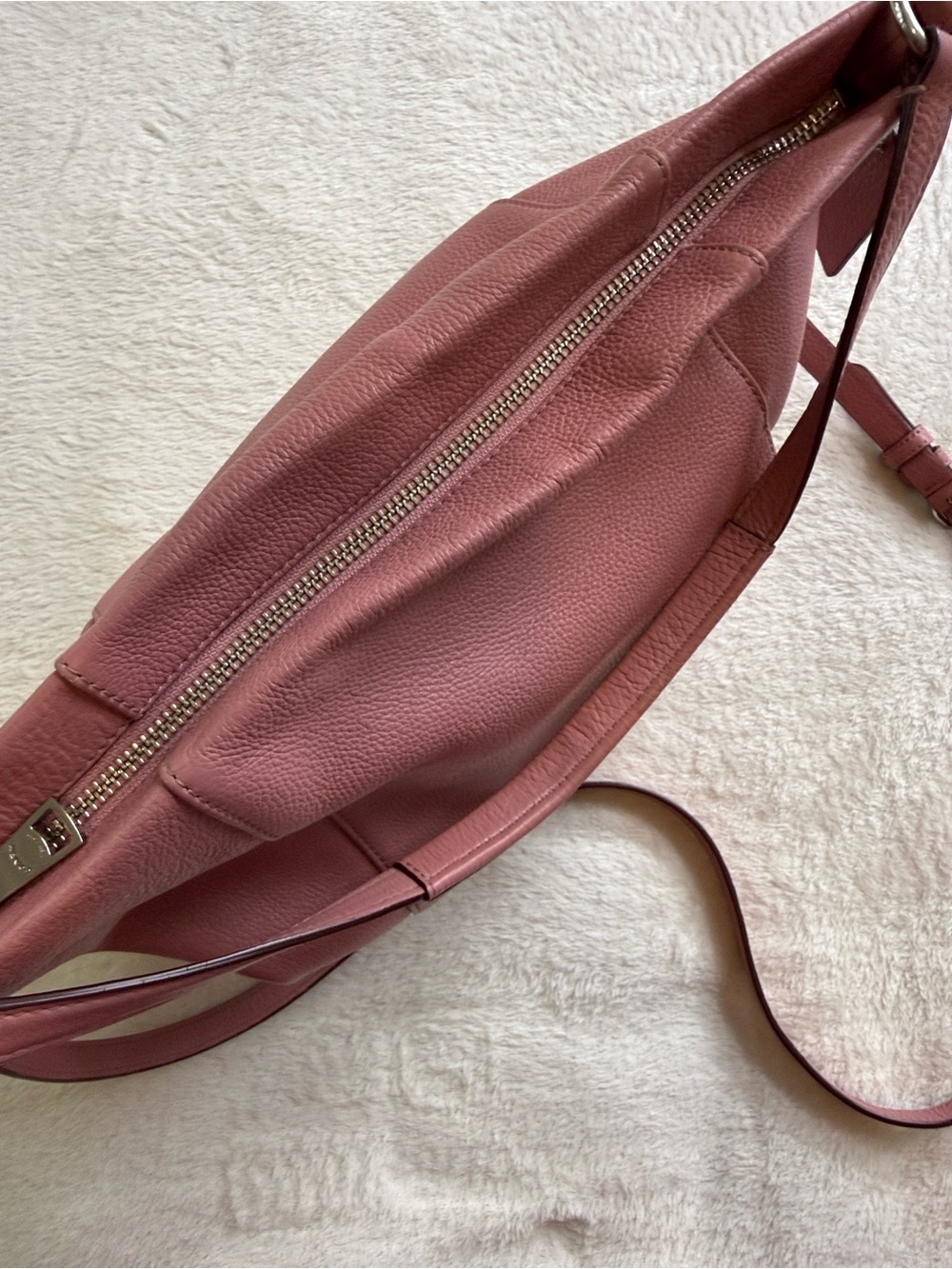 Coach Isabelle Shadow Rose Mauve Pink Pebbled Leather Crossbody Handbag F34511 - Picture 10 of 16